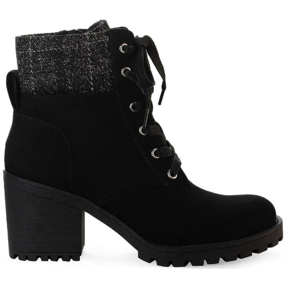 NWT•Sun+Stone Womens Romina Black Zipper Ankle Combat & Lace-up Boots•Size 9⬛🥾